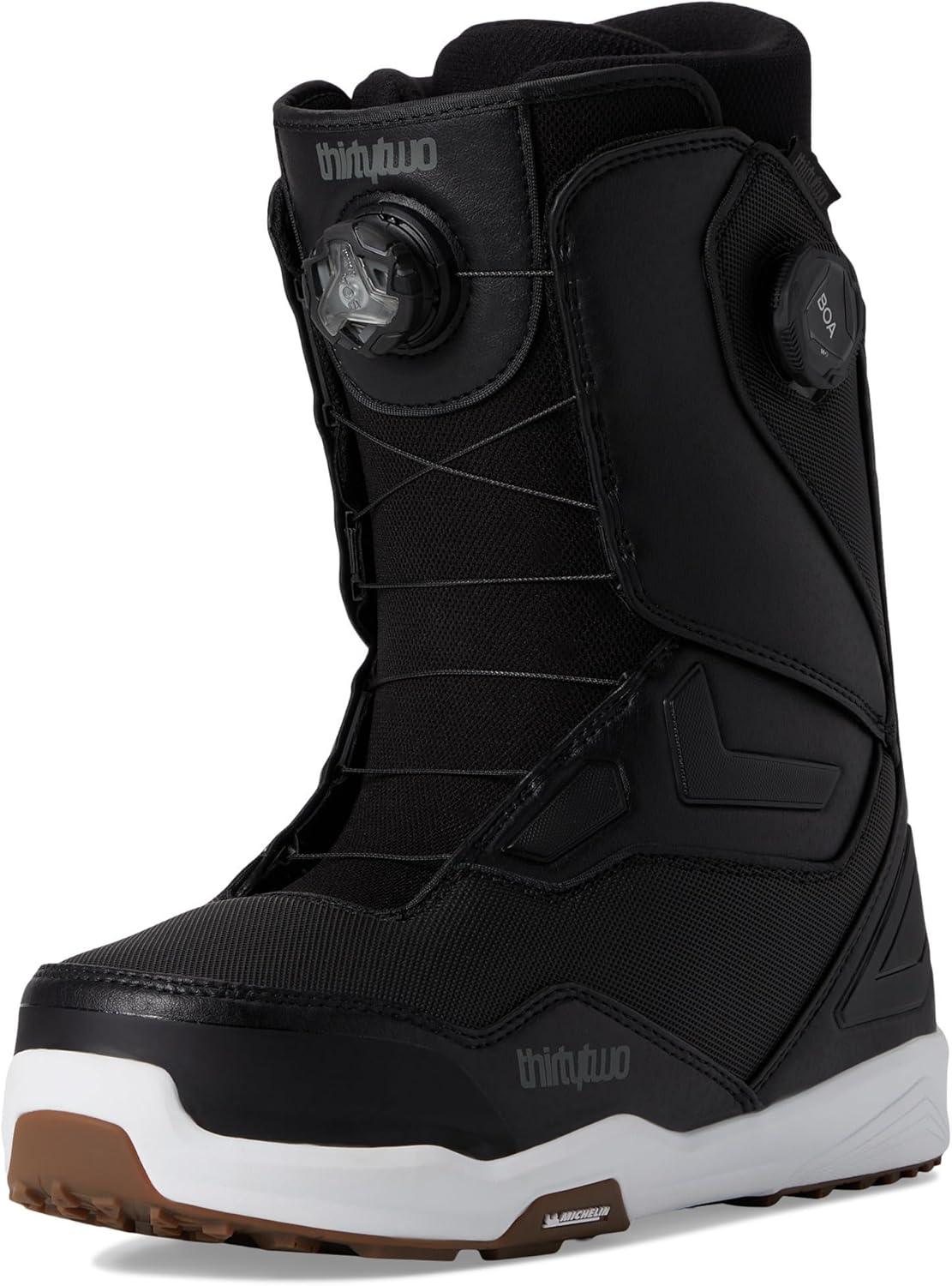 image:imageThirtyTwo Lashed Double Boa Snowboard Boots Snowboard Boots with DualZone Lacing amp Grippy OutsoleBlackWhiteGum 2025
