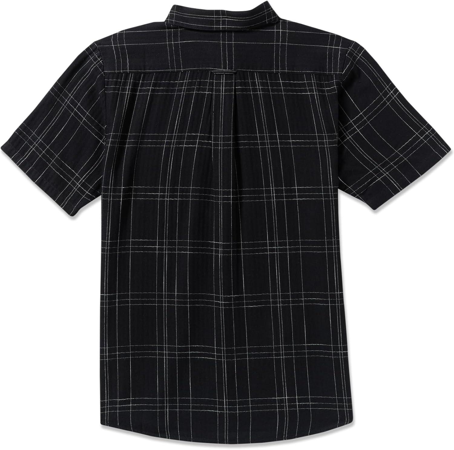 image:imageVolcom Mens Date Knight Short Sleeve Classic Fit Button Down ShirtNew Black