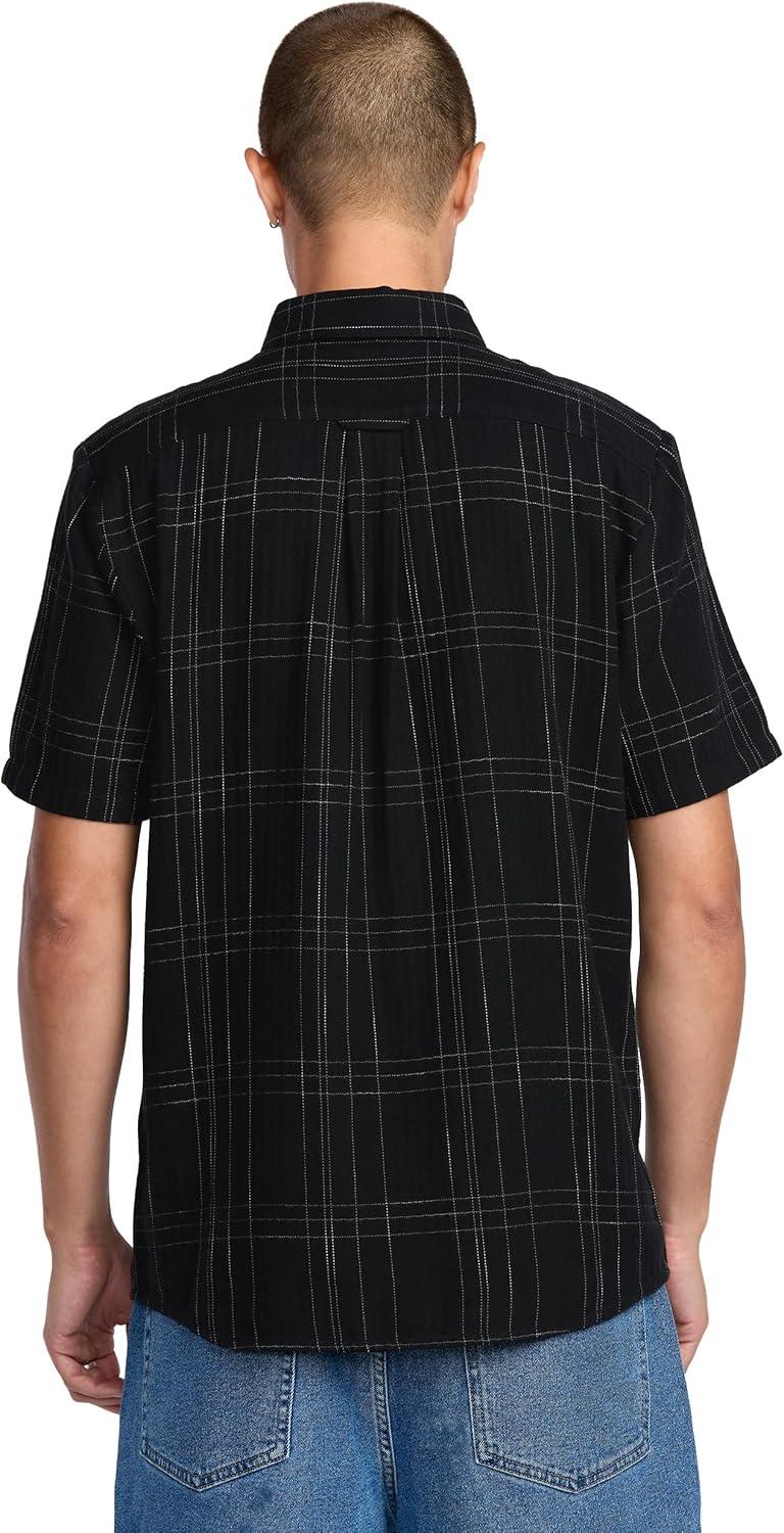 image:imageVolcom Mens Date Knight Short Sleeve Classic Fit Button Down ShirtNew Black