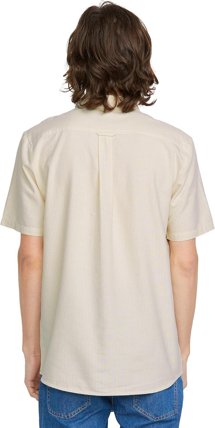 image:imageVolcom Mens Date Knight Short Sleeve Classic Fit Button Down ShirtPale Khaki