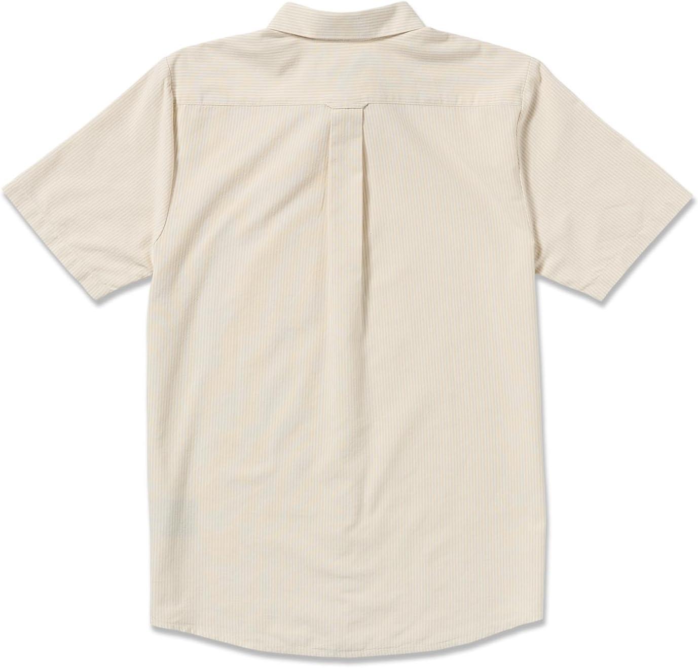 image:imageVolcom Mens Date Knight Short Sleeve Classic Fit Button Down ShirtPale Khaki
