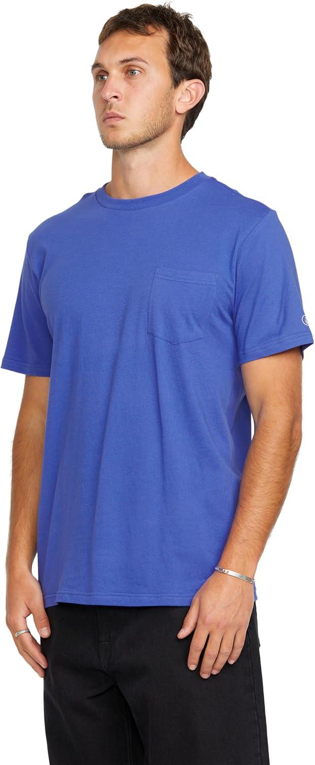 image:imageVolcom Mens Solid Stone Modern Fit Short Sleeve TeeUltramarine