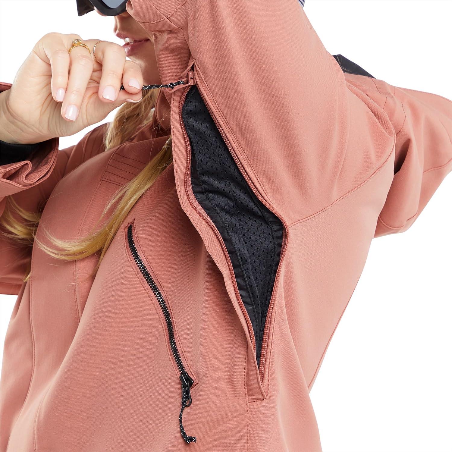 image:imageVolcom Womens Shadow Insulated Snowboard Ski Winter Hooded JacketEarth Pink S4