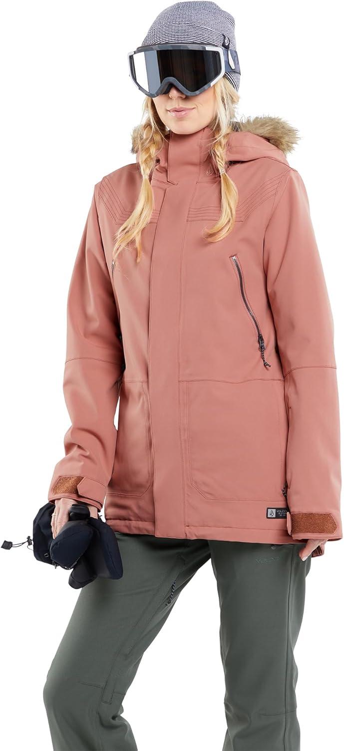 image:imageVolcom Womens Shadow Insulated Snowboard Ski Winter Hooded JacketEarth Pink S4