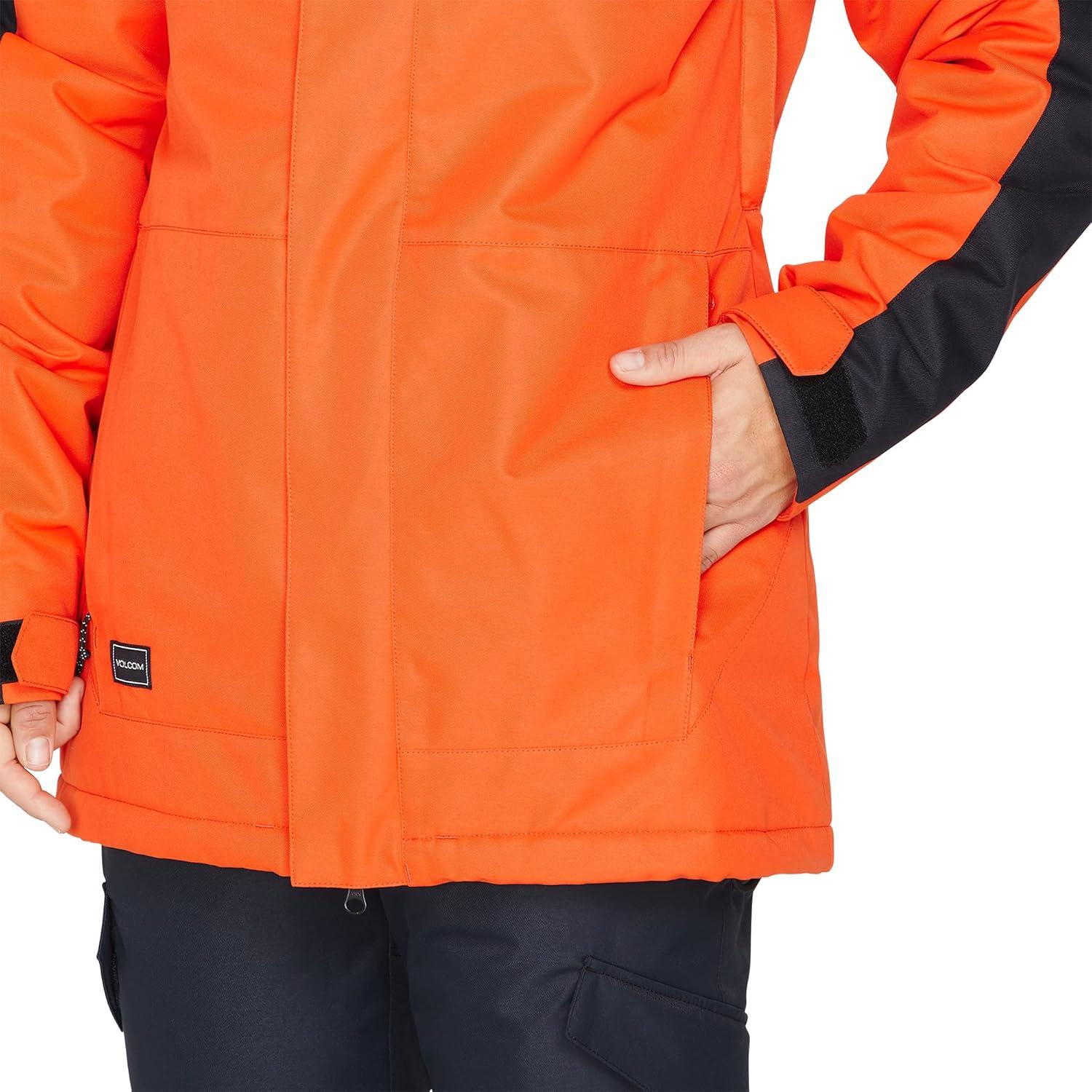 image:imageVolcom Womens Westland Insulated Snowboard Ski Winter Hooded JacketOrange Shock S3