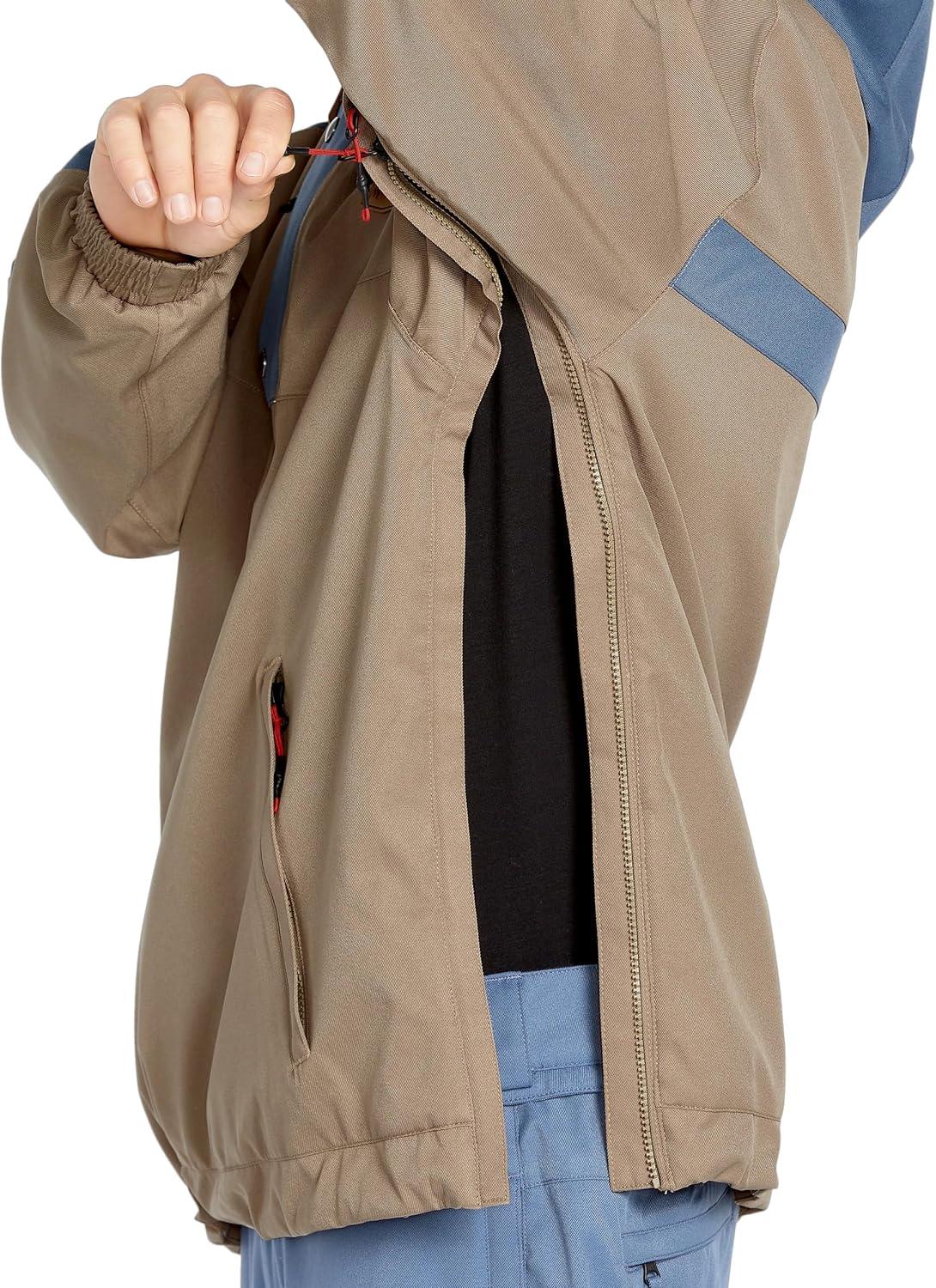 image:imageVolcom mens Arthur Longo 20k Pullover Anarok Hooded Snowboard JacketChestnut Brown S5
