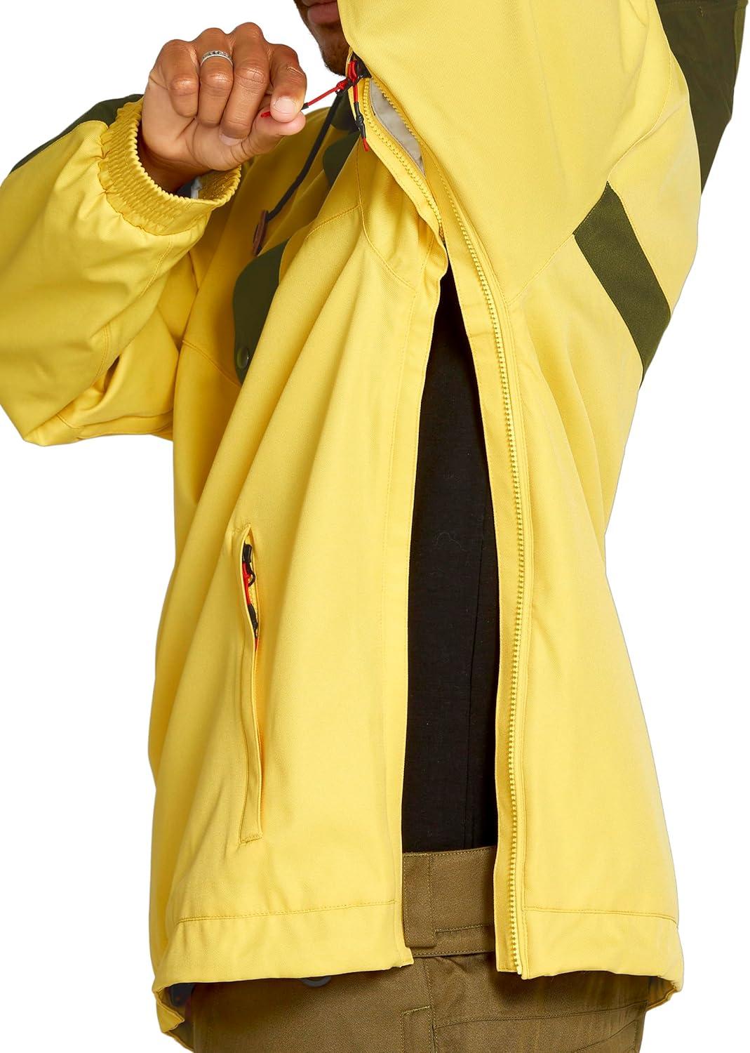 image:imageVolcom mens Arthur Longo 20k Pullover Anarok Hooded Snowboard JacketDark Yellow S5