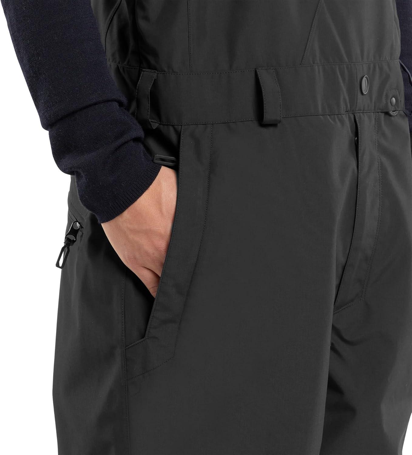 image:imageVolcom mens Vco Sparta Bib Overalls Snowboard Pant 15k Waterproof 2layer FabricBlack White
