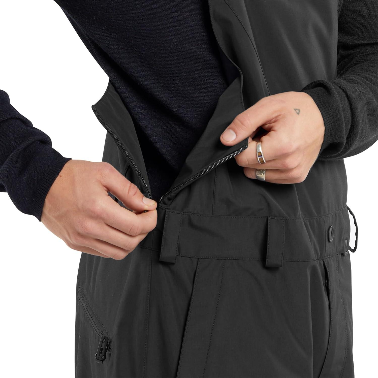 image:imageVolcom mens Vco Sparta Bib Overalls Snowboard Pant 15k Waterproof 2layer FabricBlack White