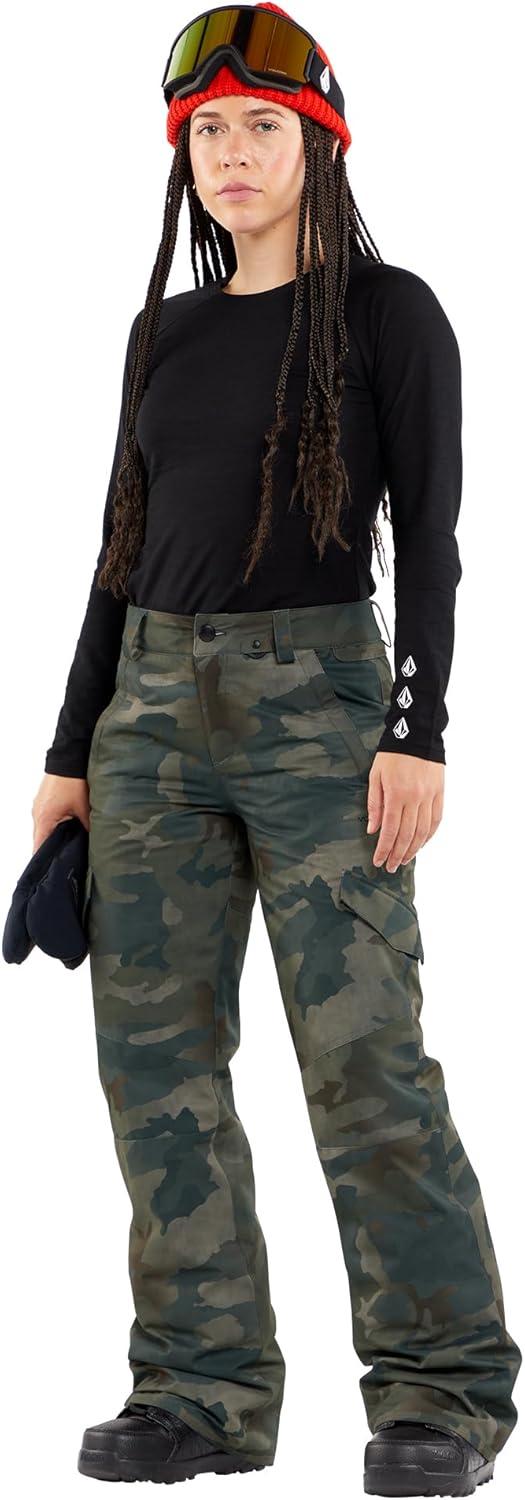 image:imageVolcom womens Bridger Insulated Snowboard Ski SnowpantCloudwash Camo S4