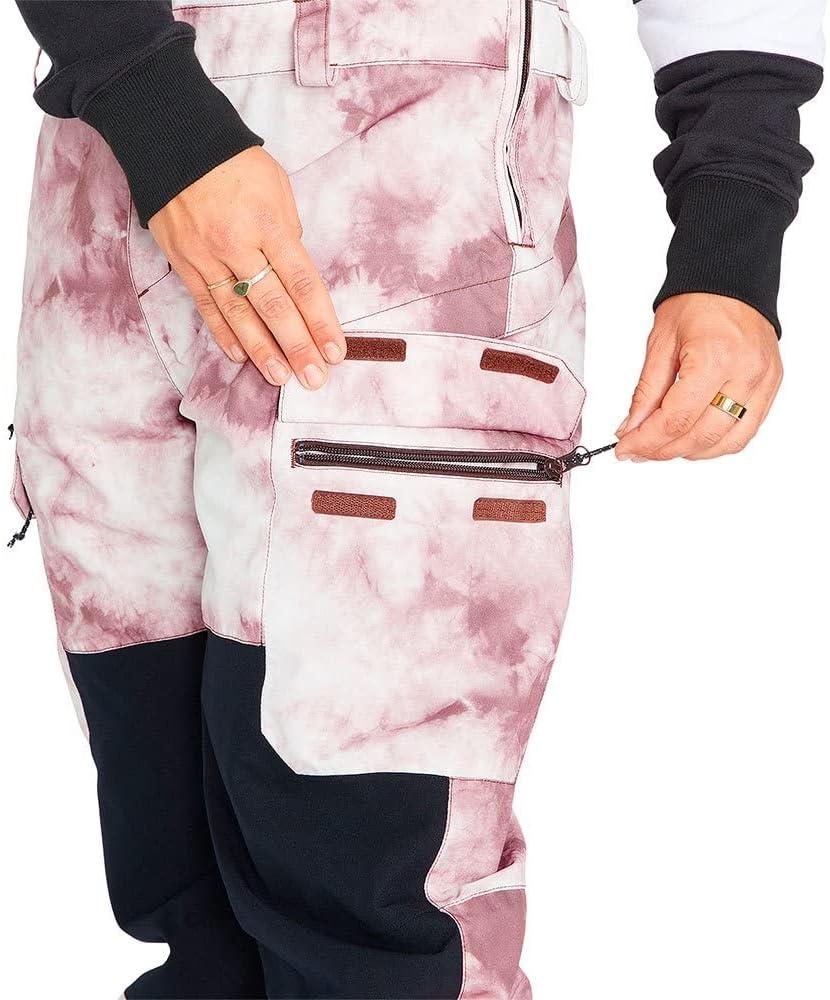 image:imageVolcom womens Creston Stretch Snowboard Ski Bib Overall SnowpantMojave Tiedye S3