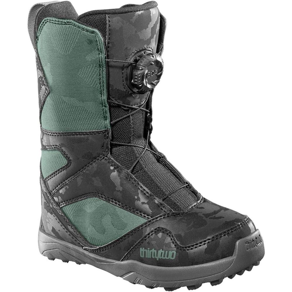 image:imageThirtyTwo Lashed Double Boa Snowboard Boots Snowboard Boots with DualZone Lacing amp Grippy OutsoleBlackGreen 2025