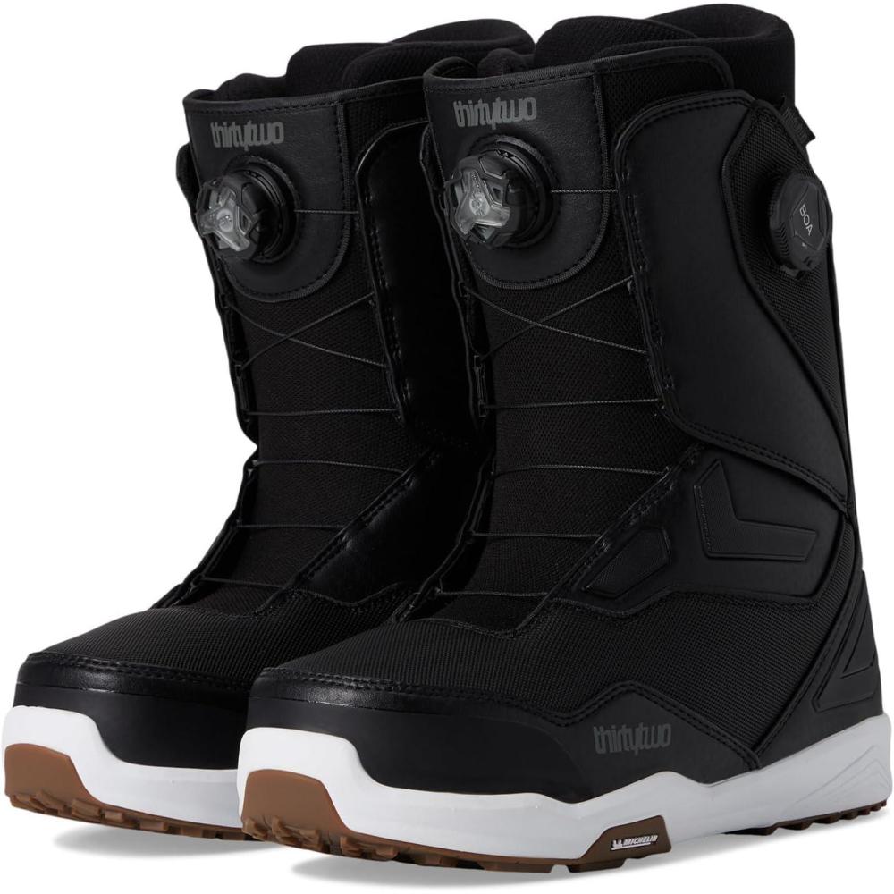 image:imageThirtyTwo Lashed Double Boa Snowboard Boots Snowboard Boots with DualZone Lacing amp Grippy OutsoleBlackWhiteGum 2025