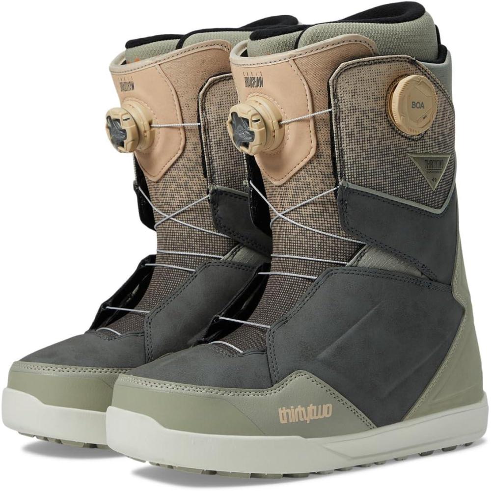 image:imageThirtyTwo Lashed Double Boa Snowboard Boots Snowboard Boots with DualZone Lacing amp Grippy OutsoleGreyTan Bradshaw 2024