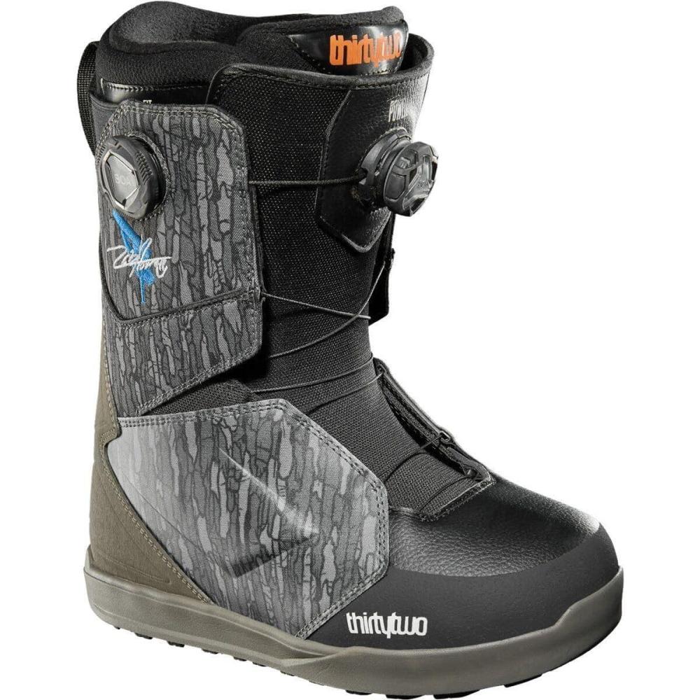 image:imageThirtyTwo Lashed Double Boa Snowboard Boots  Snowboard Boots with DualZone Lacing amp Grippy OutsoleOliveGreyBlack Zeb Powell 2025