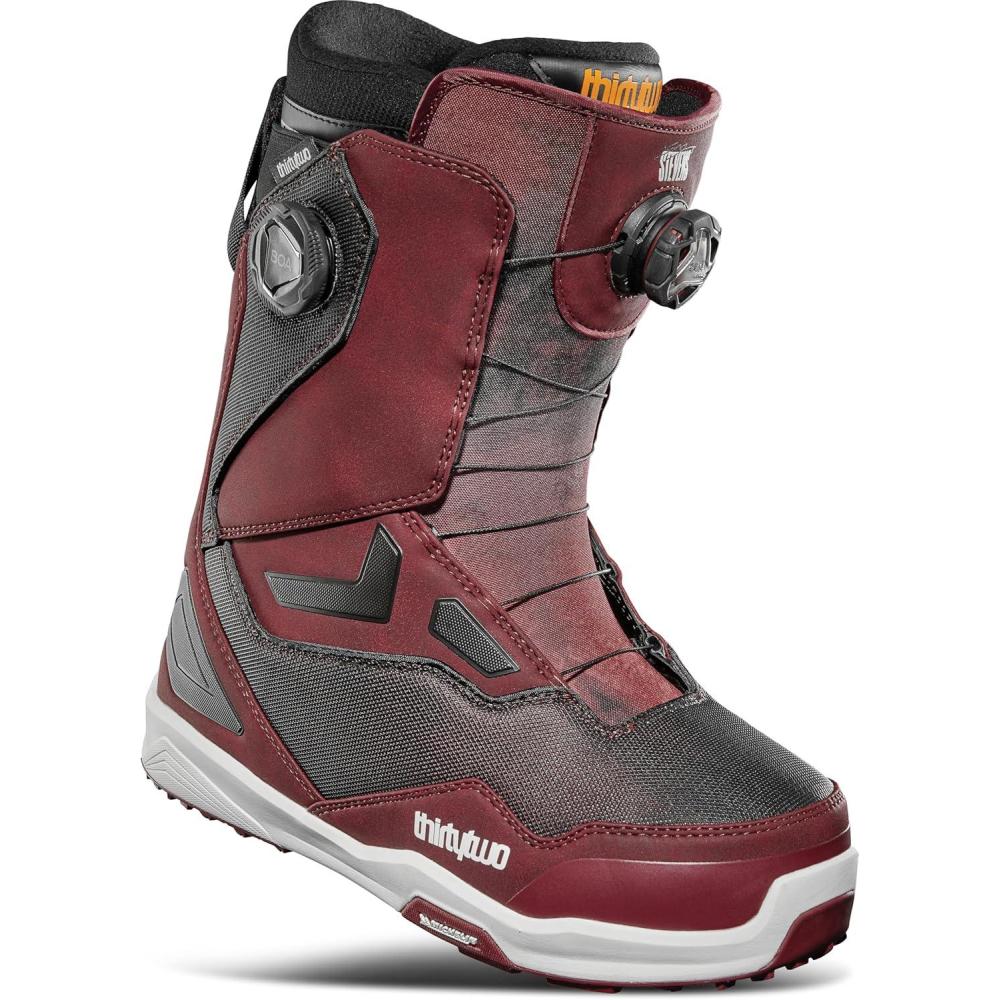 image:imageThirtyTwo Lashed Double Boa Snowboard Boots  Snowboard Boots with DualZone Lacing amp Grippy OutsoleOxblood Stevens 2025