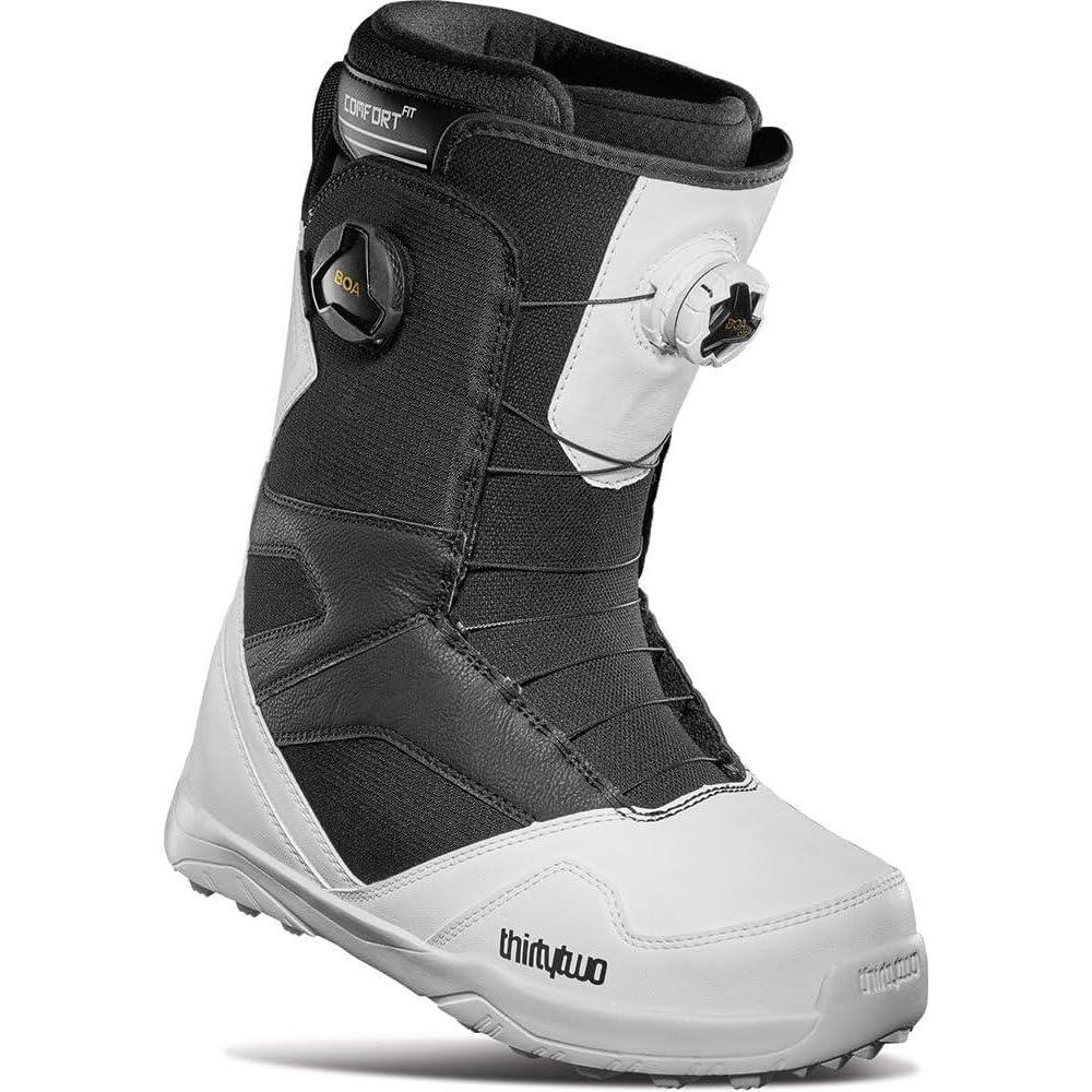 image:imageThirtyTwo Lashed Double Boa Snowboard Boots Snowboard Boots with DualZone Lacing amp Grippy OutsoleWhiteBlack 2024