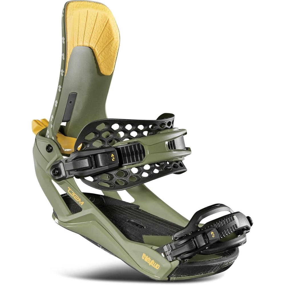 image:imageThirtyTwo T32M Fase Snowboard Bindings Bradshaw Pro Model with MediumStiff Flex amp Asym SupportGREEN