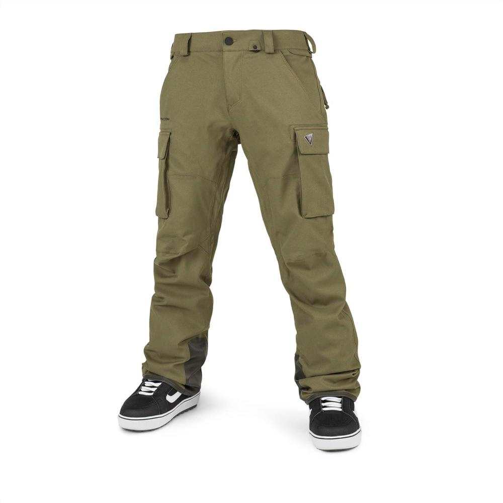 image:imageVolcom Mens Articulated Modern Fit Snowboard PantMilitary S4