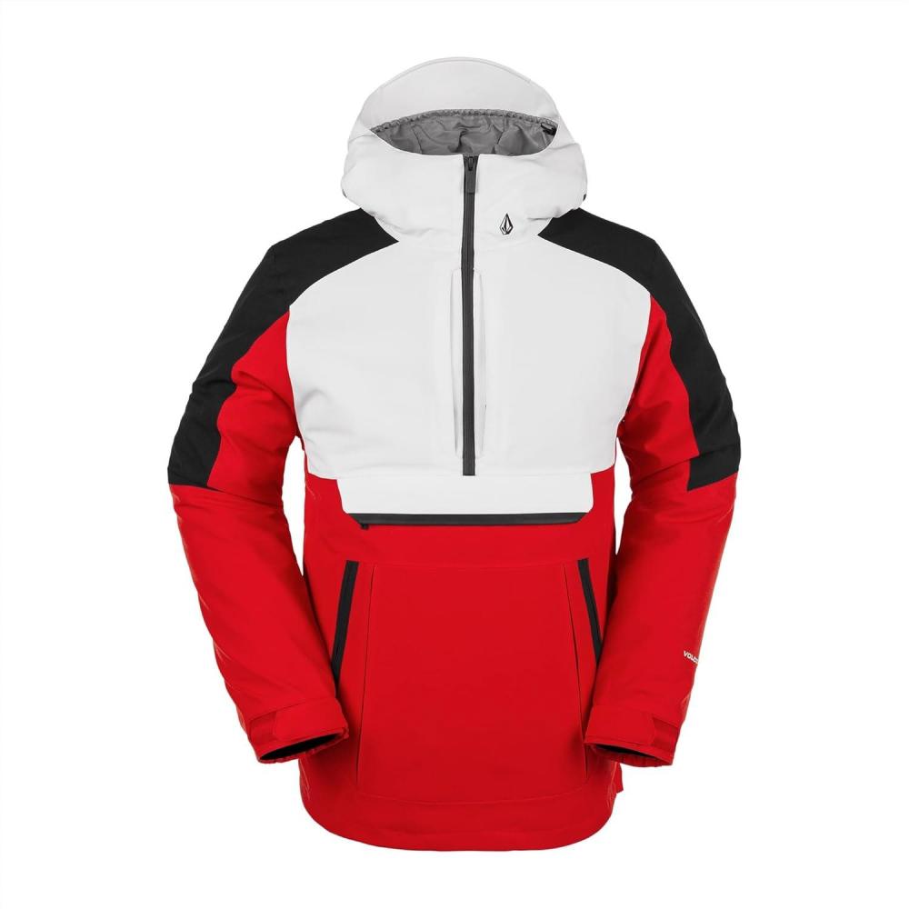 image:imageVolcom Mens Brighton Pullover Anarok Hooded Snowboard JacketRed