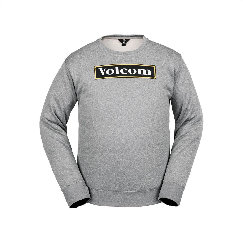 image:imageVolcom Mens Core Hydro Crew Snowboard Ski Fleece SweatshirtHeather Grey S4