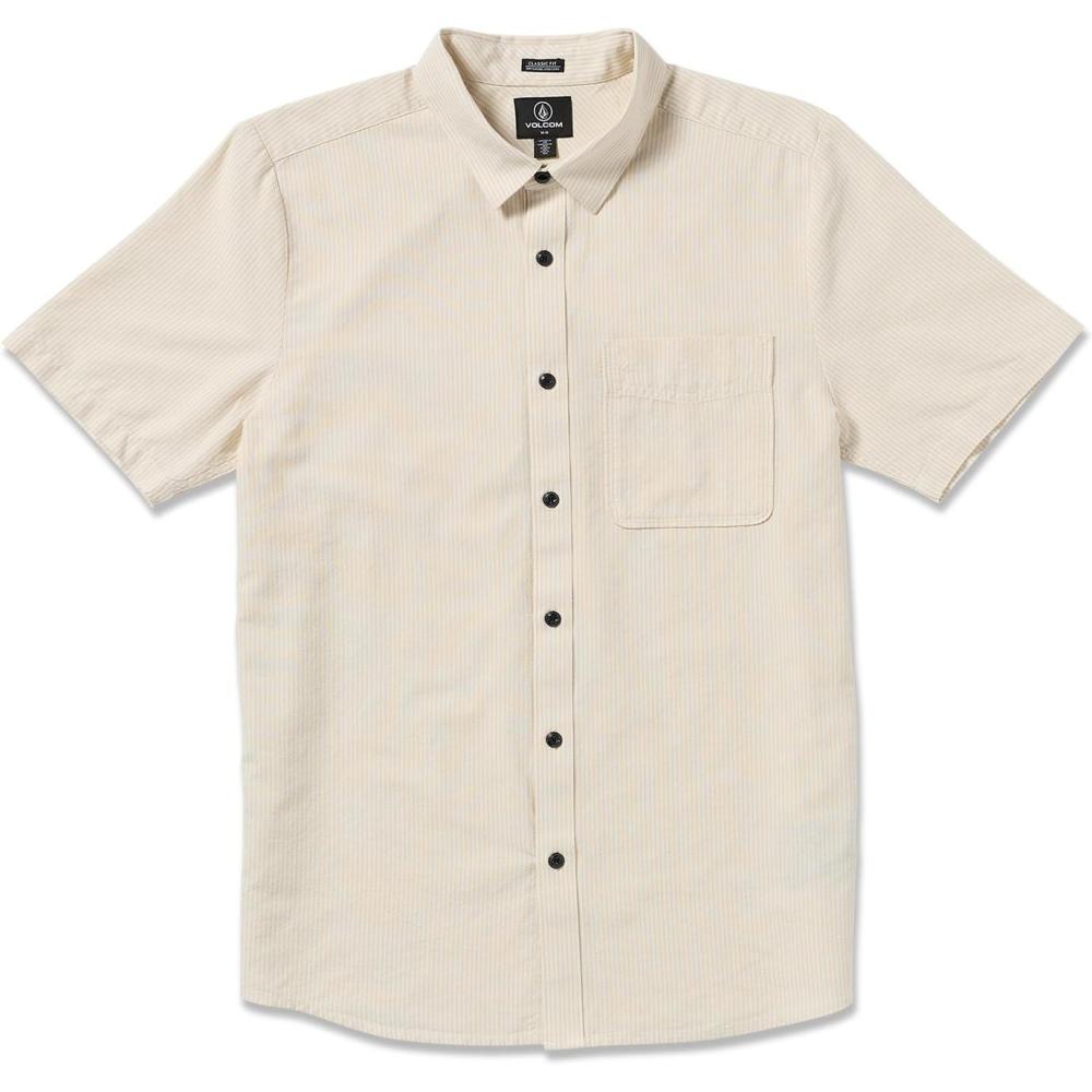 image:imageVolcom Mens Date Knight Short Sleeve Classic Fit Button Down ShirtPale Khaki
