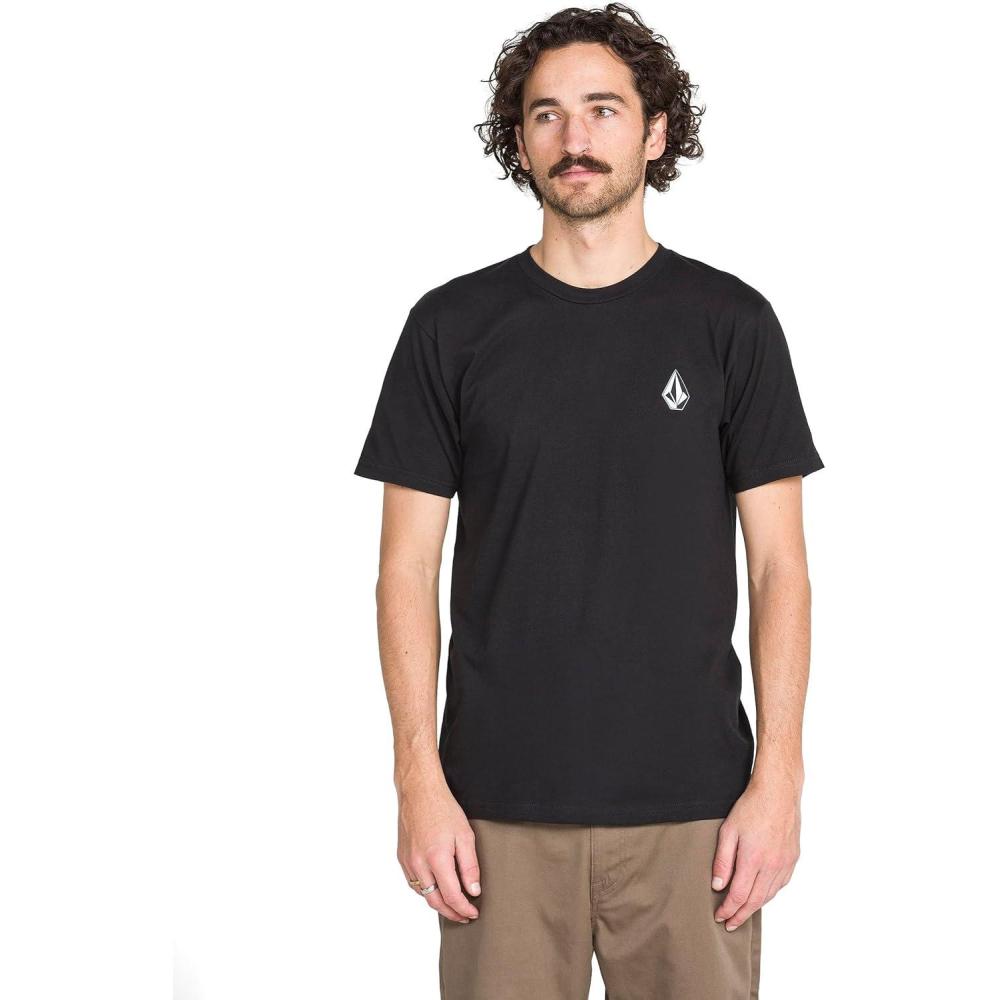 image:imageVolcom Mens Deadly Stone Modern Fit Short Sleeve TeeBlack White Black