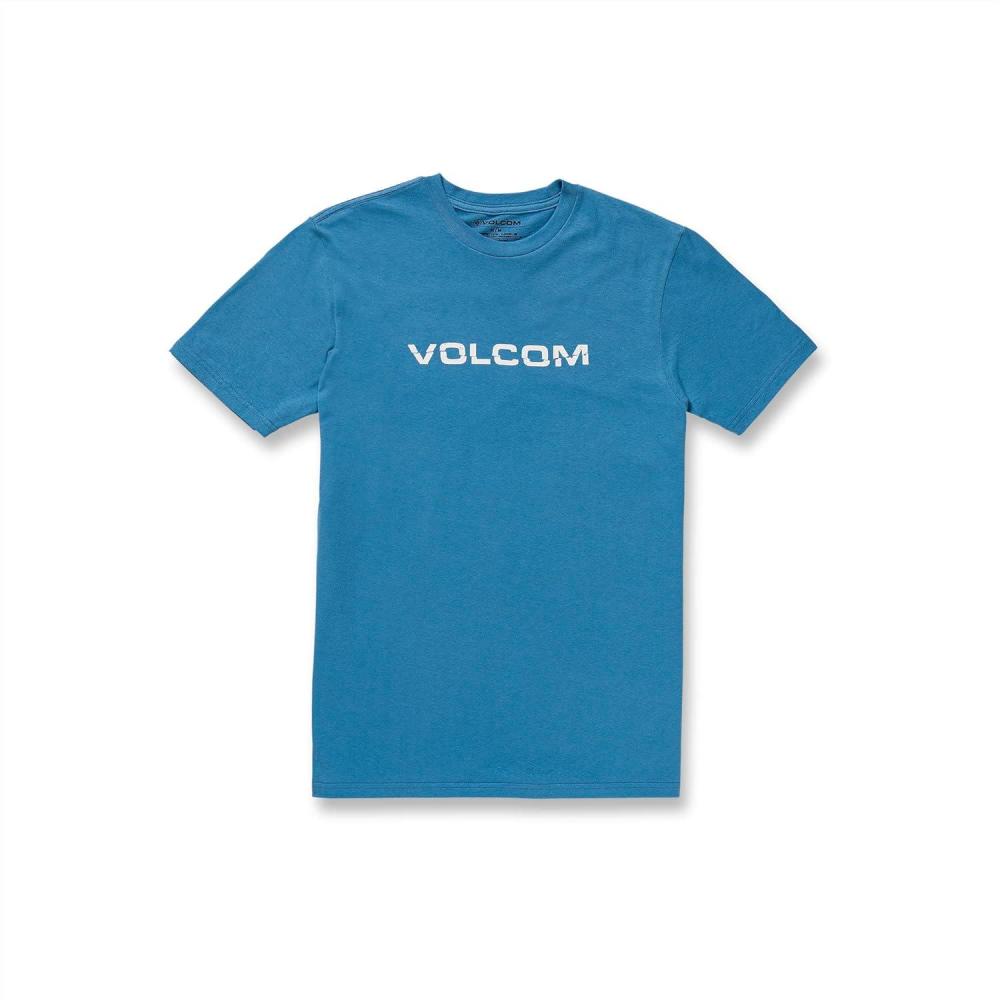 image:imageVolcom Mens Euro Logo Short Sleeve TeeBlue Drift