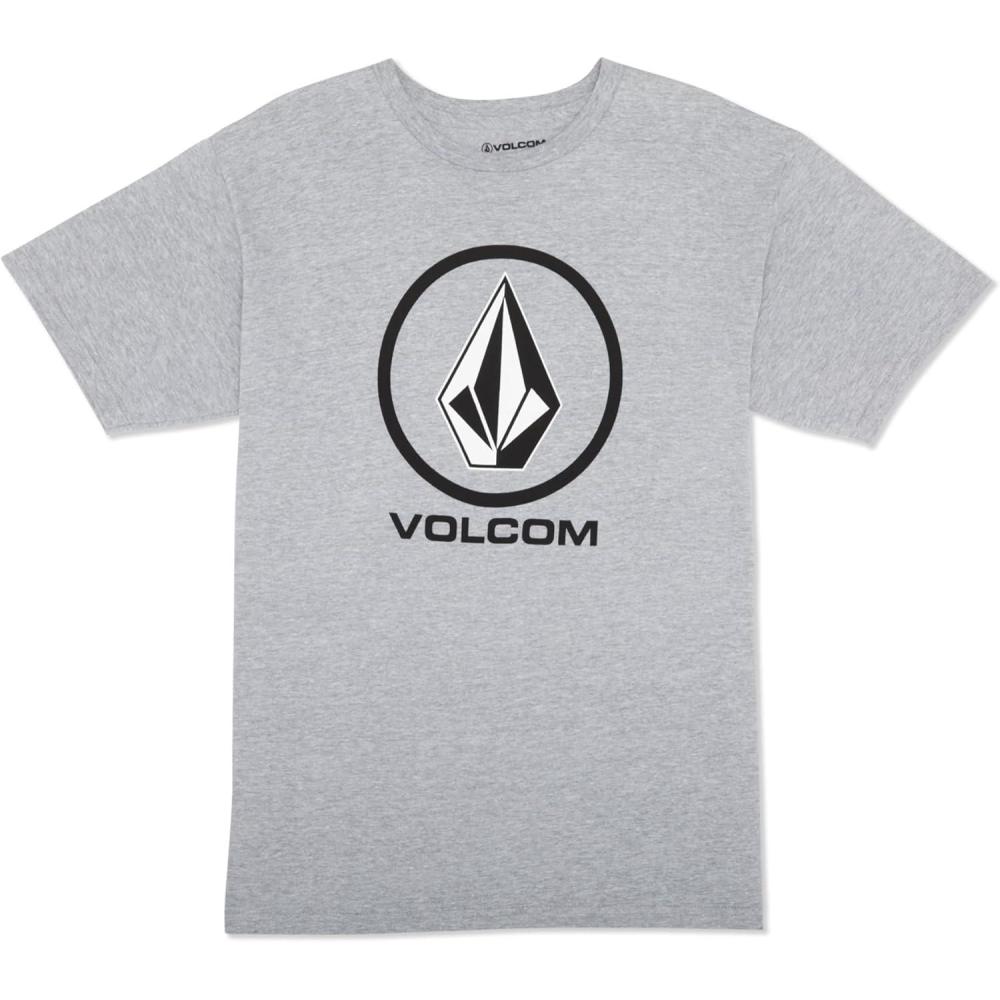 image:imageVolcom Mens Euro Logo Short Sleeve TeeHeather Grey New
