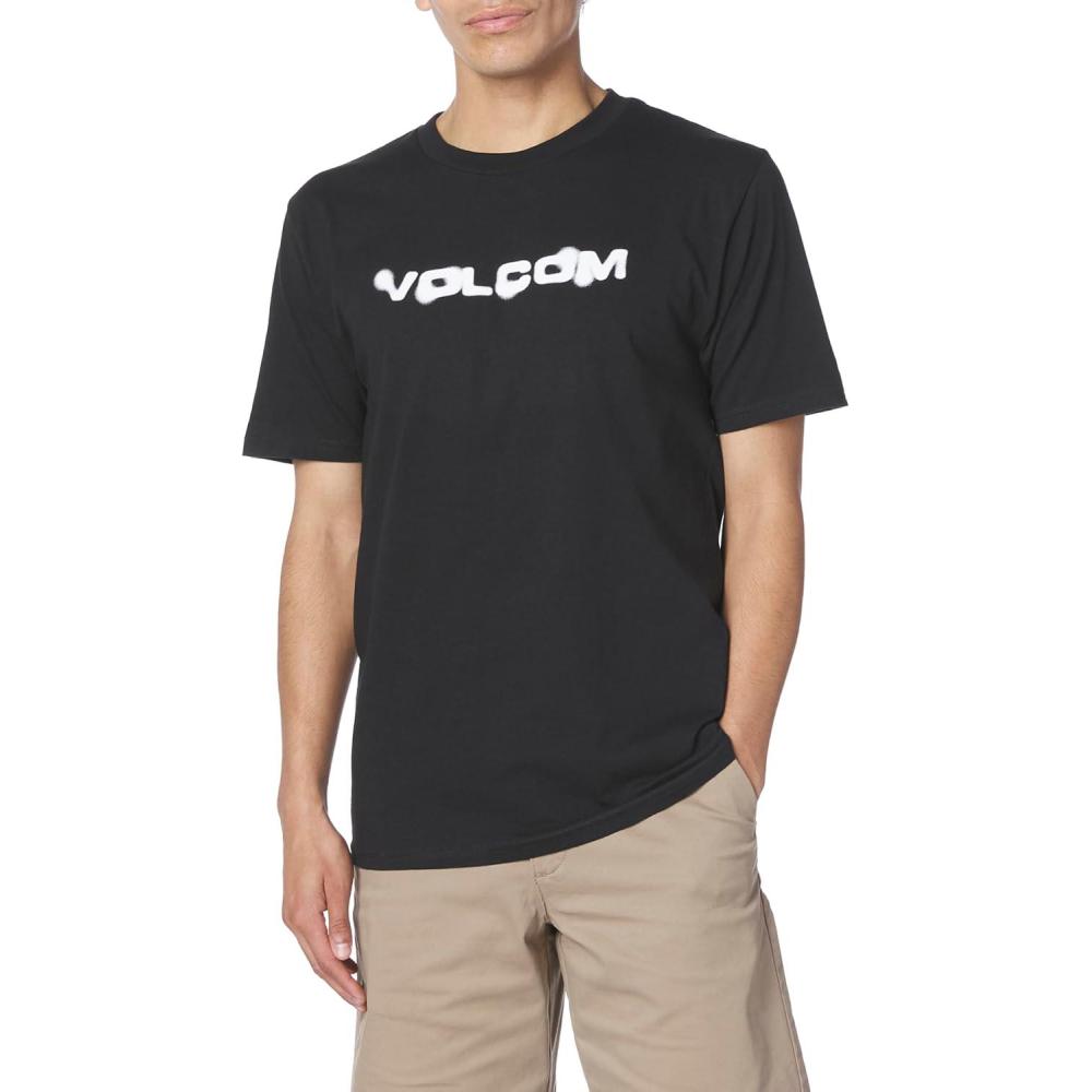 image:imageVolcom Mens Euro Logo Short Sleeve TeeNew Black
