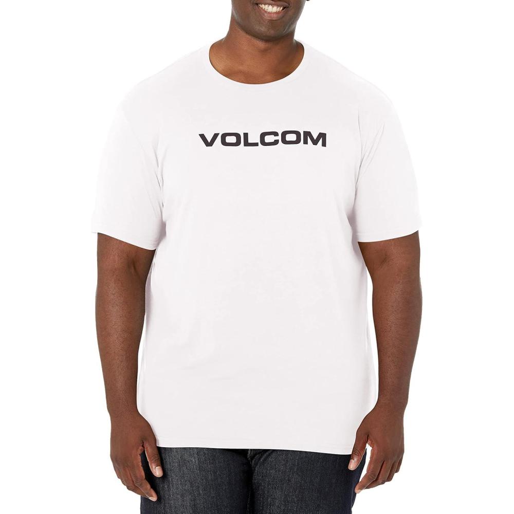 image:imageVolcom Mens Euro Logo Short Sleeve TeeWhite Crisp