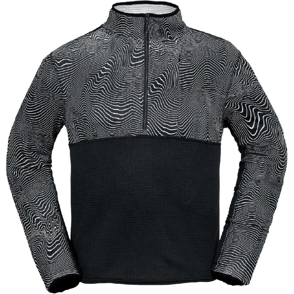 image:imageVolcom Mens Gridlock Mock Neck FleeceBlack Print