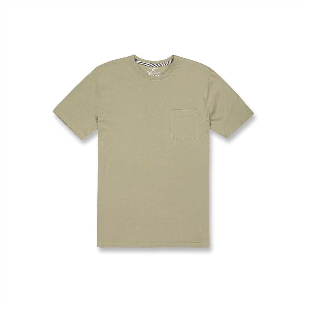 image:imageVolcom Mens Solid Stone Modern Fit Short Sleeve TeeSeagrass Green