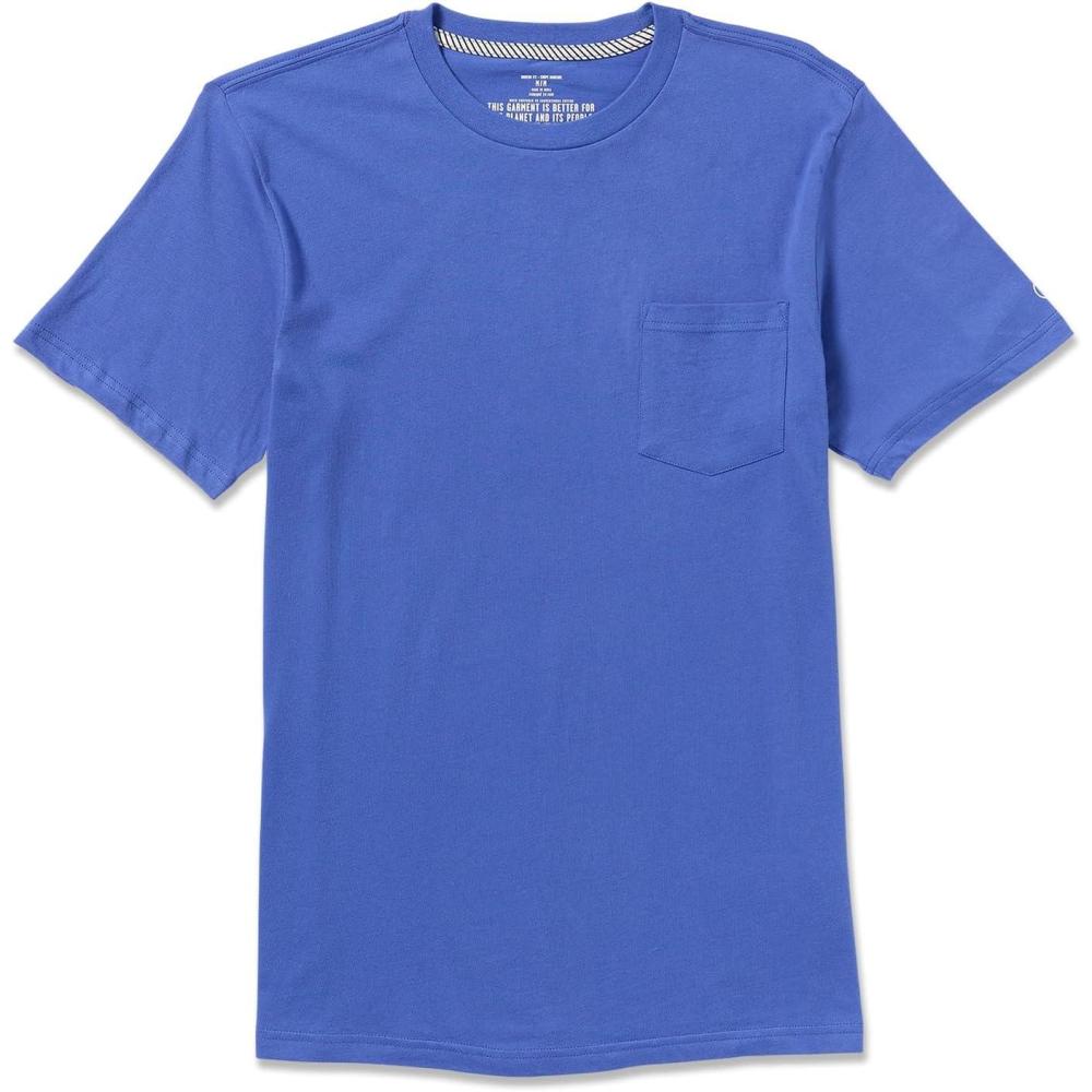 image:imageVolcom Mens Solid Stone Modern Fit Short Sleeve TeeUltramarine
