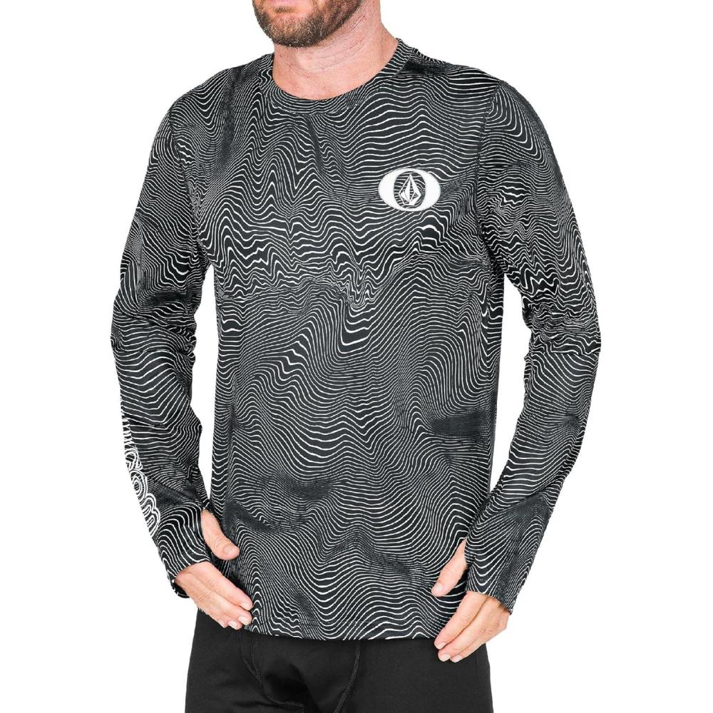 image:imageVolcom Mens VScience Midweight Thermal Base Layer Long Sleeve ShirtBlack Print