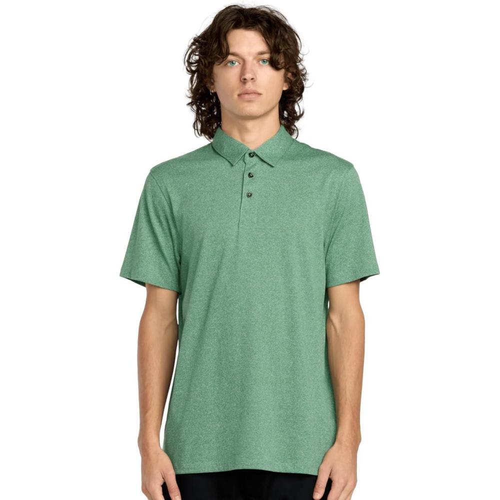 image:imageVolcom Mens Wowzer Modern Fit Short Sleeve Polo ShirtBiscay Green