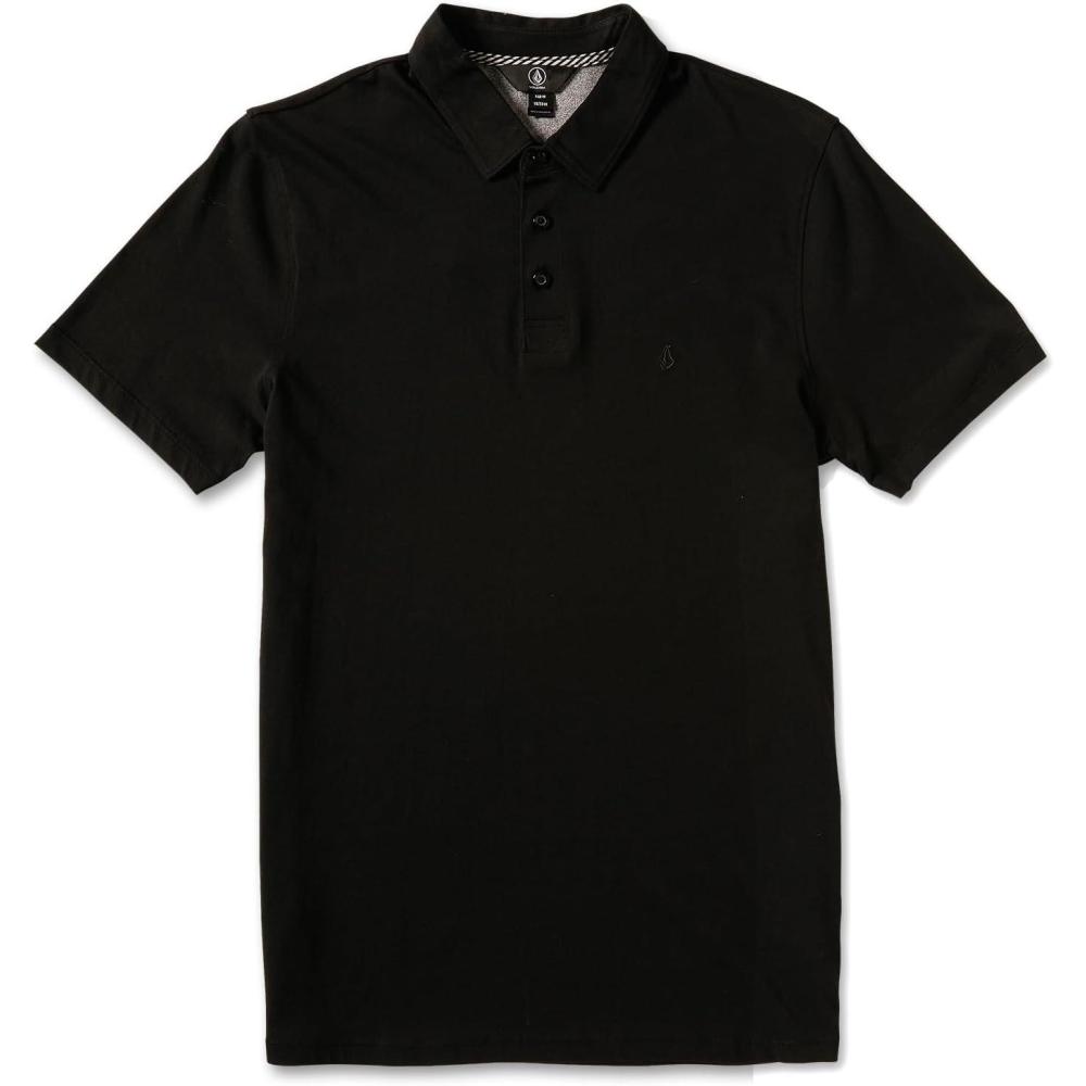 image:imageVolcom Mens Wowzer Modern Fit Short Sleeve Polo ShirtBlack 3