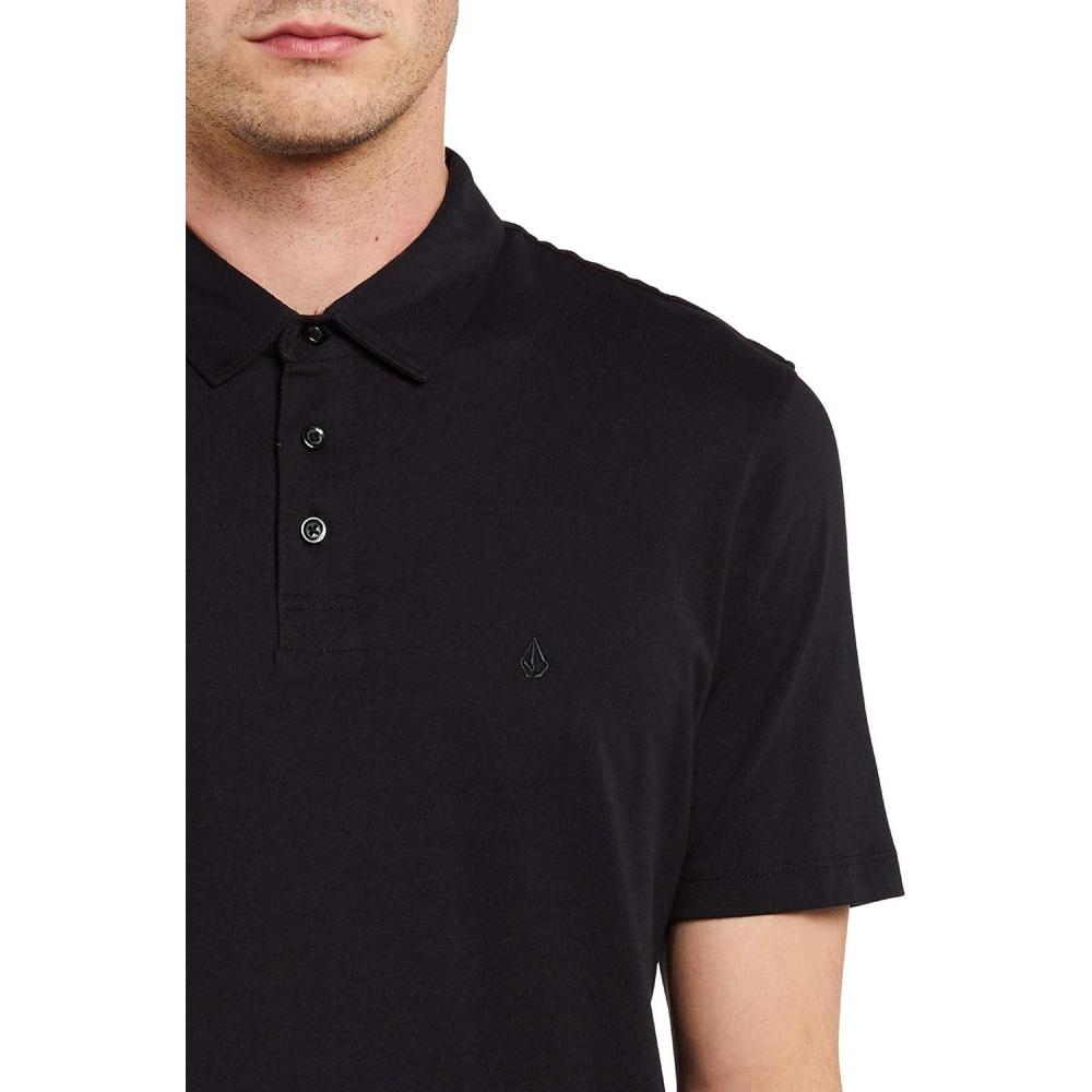 image:imageVolcom Mens Wowzer Modern Fit Short Sleeve Polo ShirtBlack