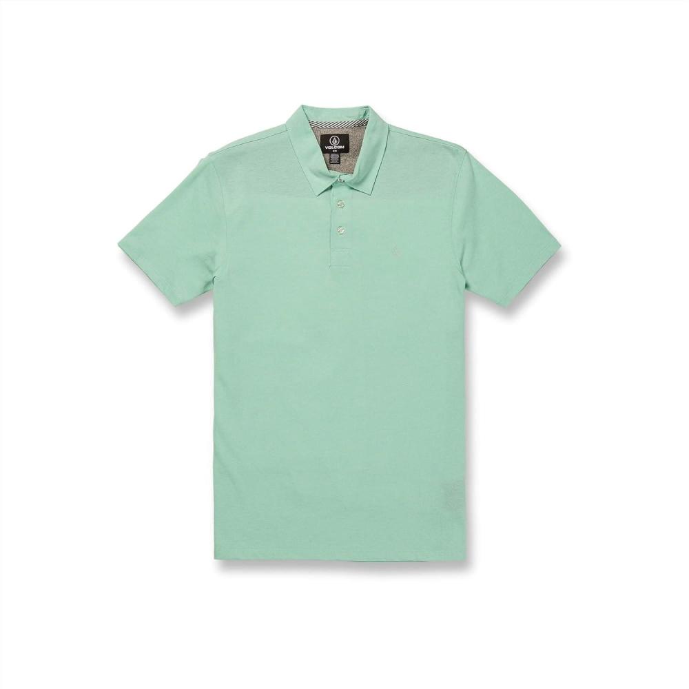 image:imageVolcom Mens Wowzer Modern Fit Short Sleeve Polo ShirtIce
