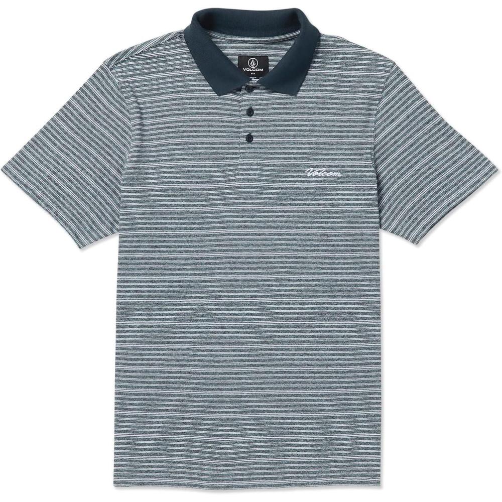 image:imageVolcom Mens Wowzer Modern Fit Short Sleeve Polo ShirtIndigo Ridge