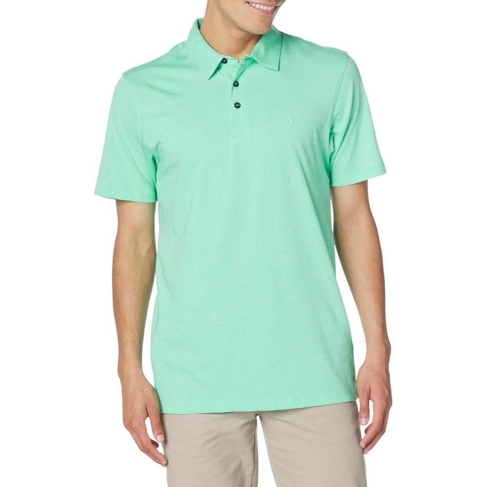 image:imageVolcom Mens Wowzer Modern Fit Short Sleeve Polo ShirtMysto Green
