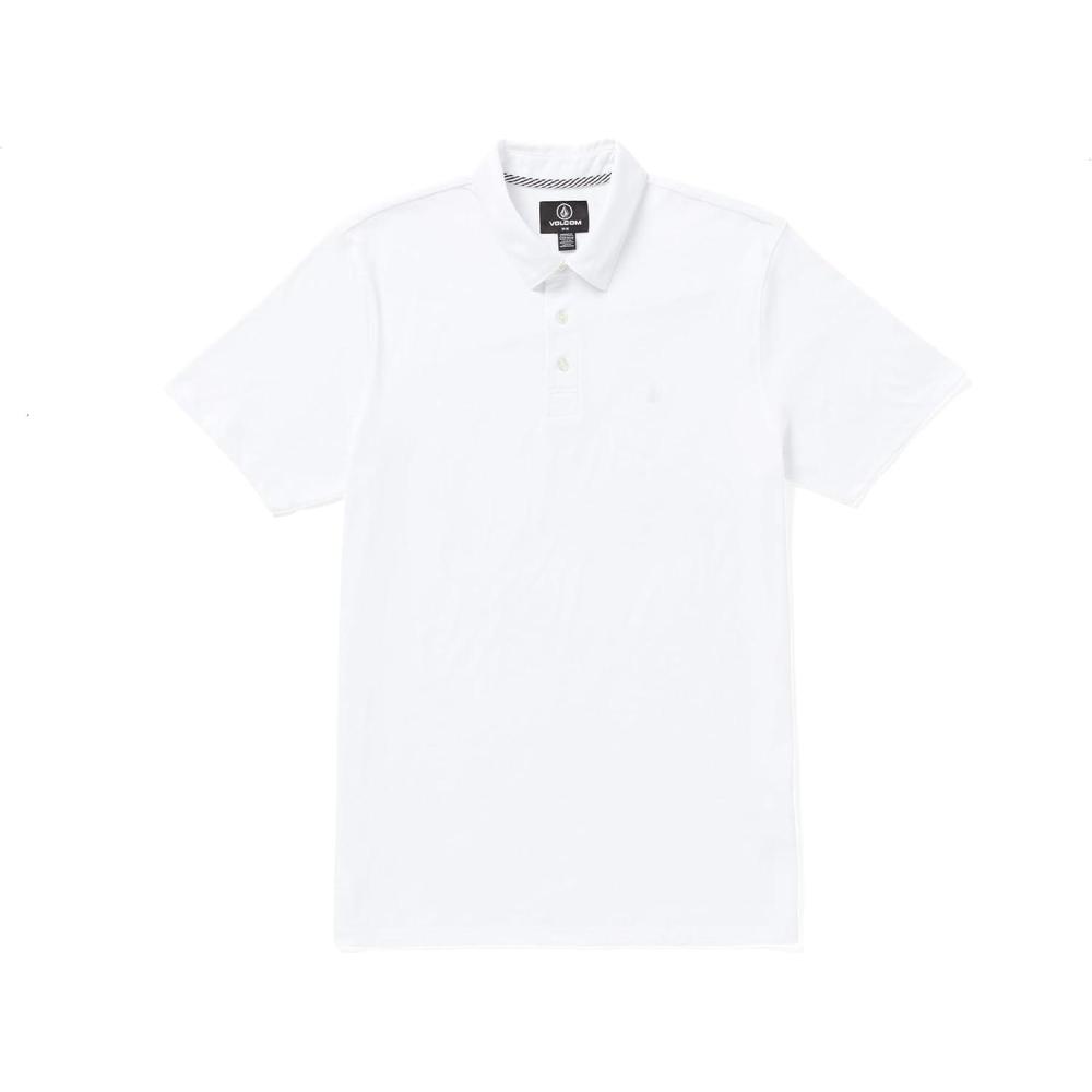 image:imageVolcom Mens Wowzer Modern Fit Short Sleeve Polo ShirtWhite