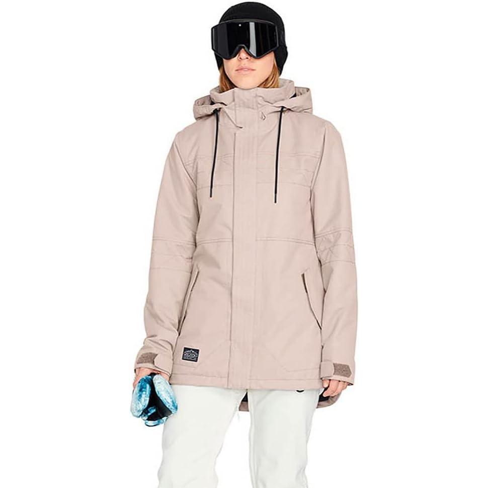 image:imageVolcom Womens Fawn Insulated Snowboard Ski Winter Hooded JacketSand S3