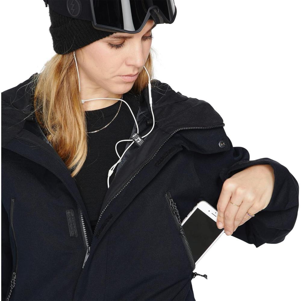 image:imageVolcom Womens Shadow Insulated Snowboard Ski Winter Hooded JacketBlack S3