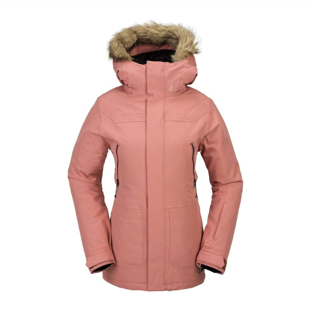 image:imageVolcom Womens Shadow Insulated Snowboard Ski Winter Hooded JacketEarth Pink S4