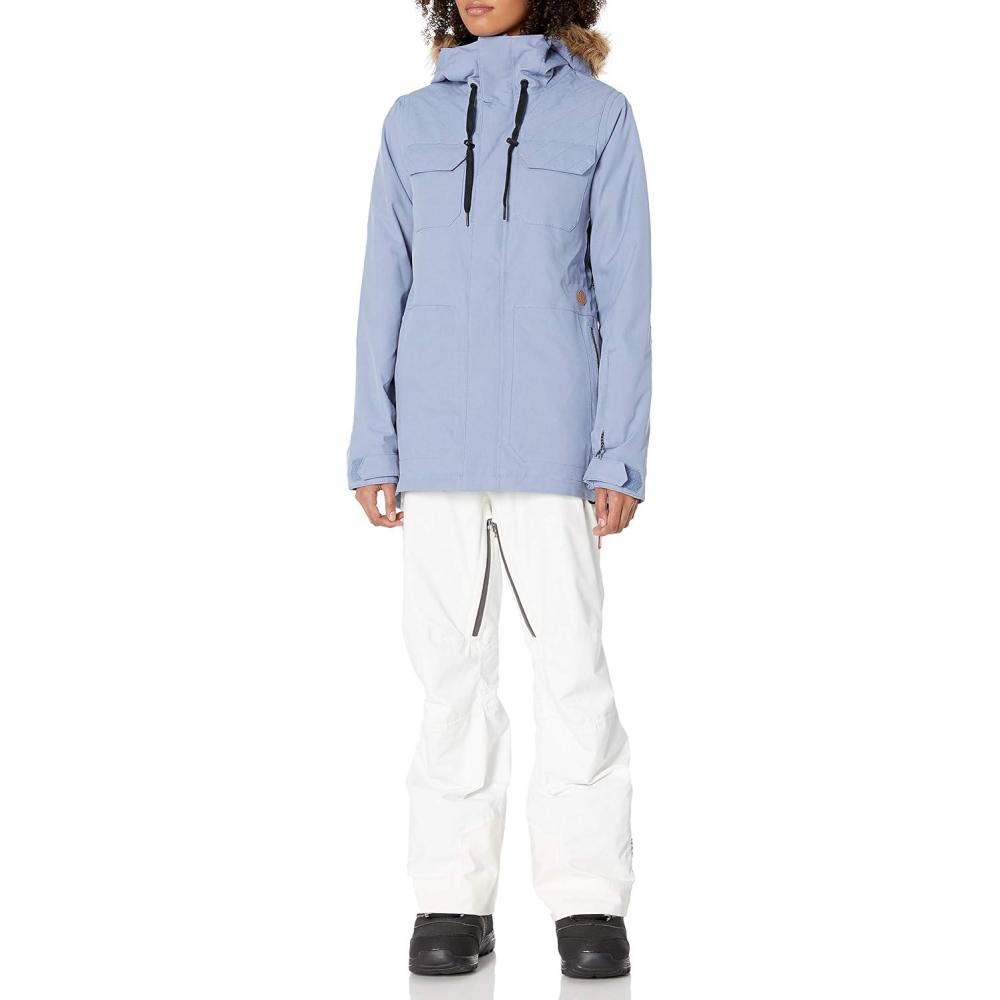image:imageVolcom Womens Shadow Insulated Snowboard Ski Winter Hooded JacketWashed Blue
