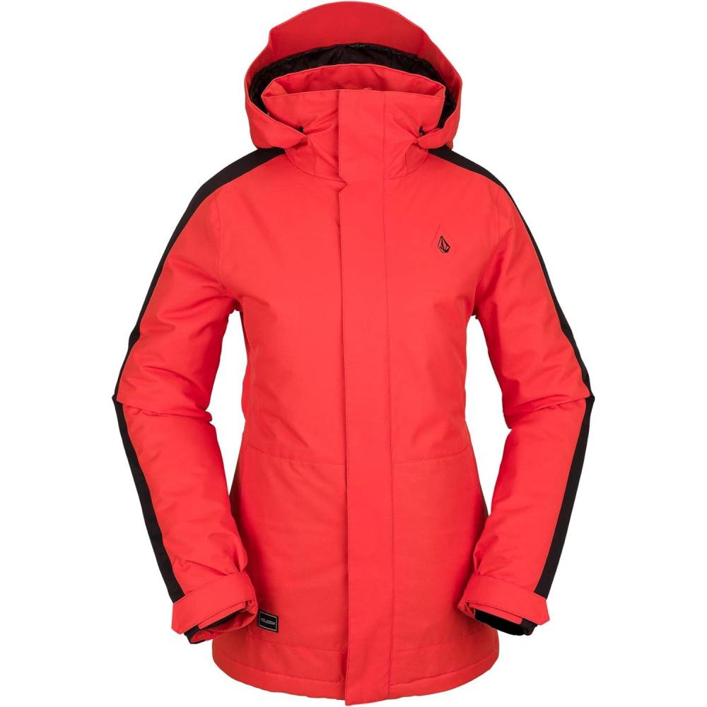 image:imageVolcom Womens Westland Insulated Snowboard Ski Winter Hooded JacketOrange Shock S3