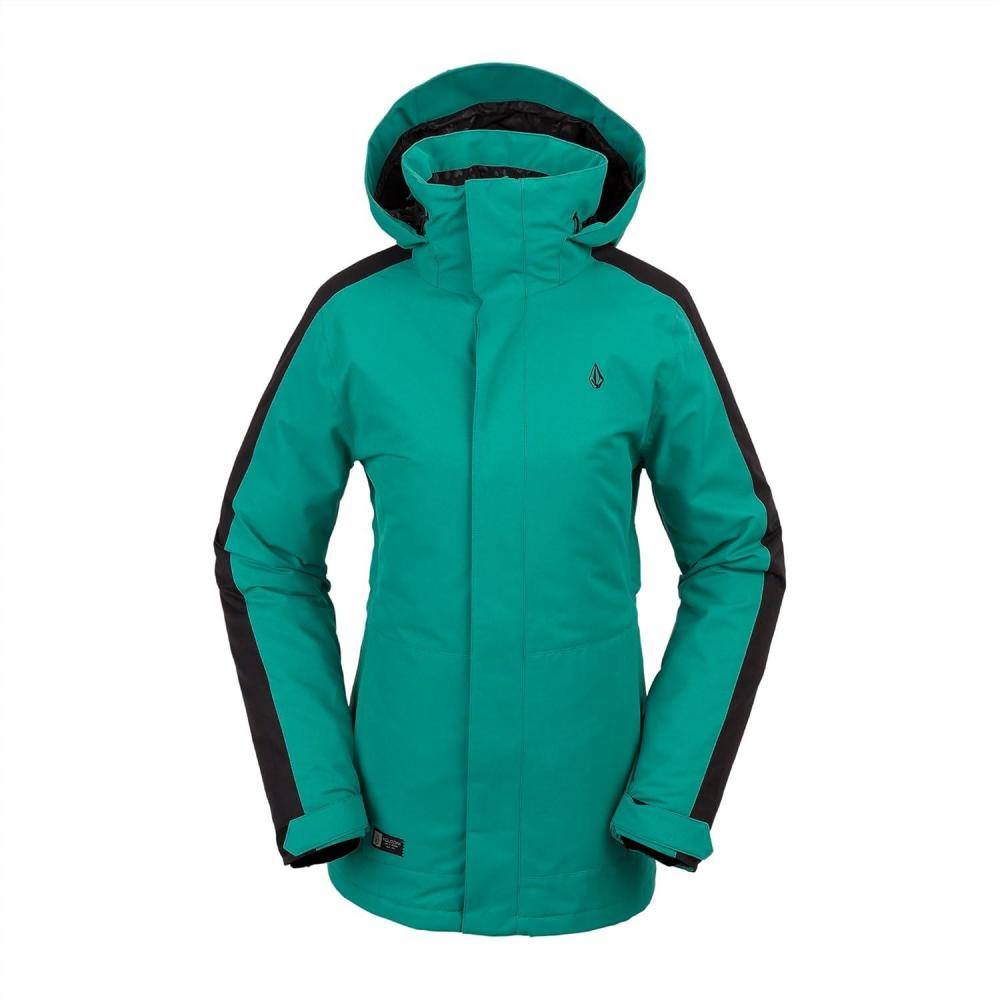image:imageVolcom Womens Westland Insulated Snowboard Ski Winter Hooded JacketVibrant Green S4