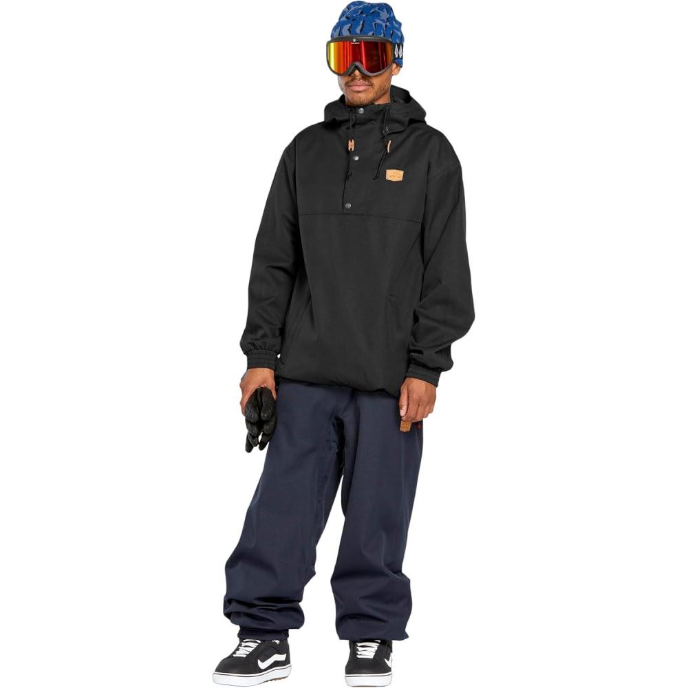 image:imageVolcom mens Arthur Longo 20k Pullover Anarok Hooded Snowboard JacketBlack