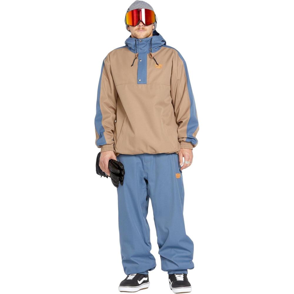 image:imageVolcom mens Arthur Longo 20k Pullover Anarok Hooded Snowboard JacketChestnut Brown S5